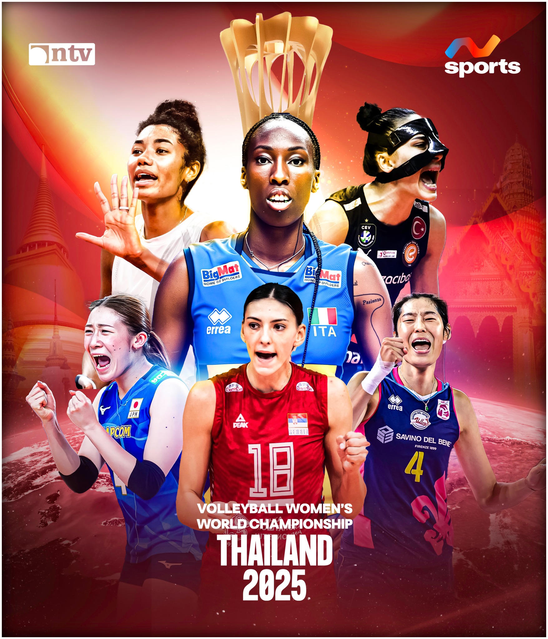 N Sports, NTV сувгууд Волейболын Эмэгтэйчүүдийн дэлхийн аварга шалгаруулах тэмцээнийг шууд дамжуулна