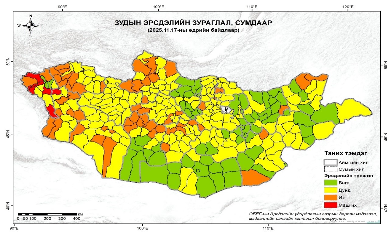 Зудын эрсдэлийн үнэлгээгээр Баян-Өлгий аймаг "Маш их" эрсдэлтэй гарчээ