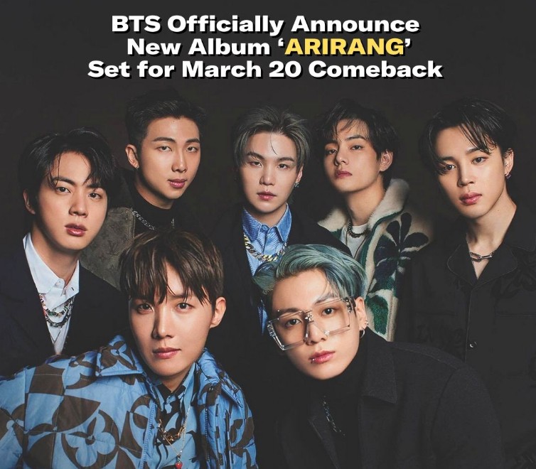BTS хамтлаг "Arirang" шинэ цомог болон дэлхийн аялан тоглолтоо албан ёсоор зарлалаа