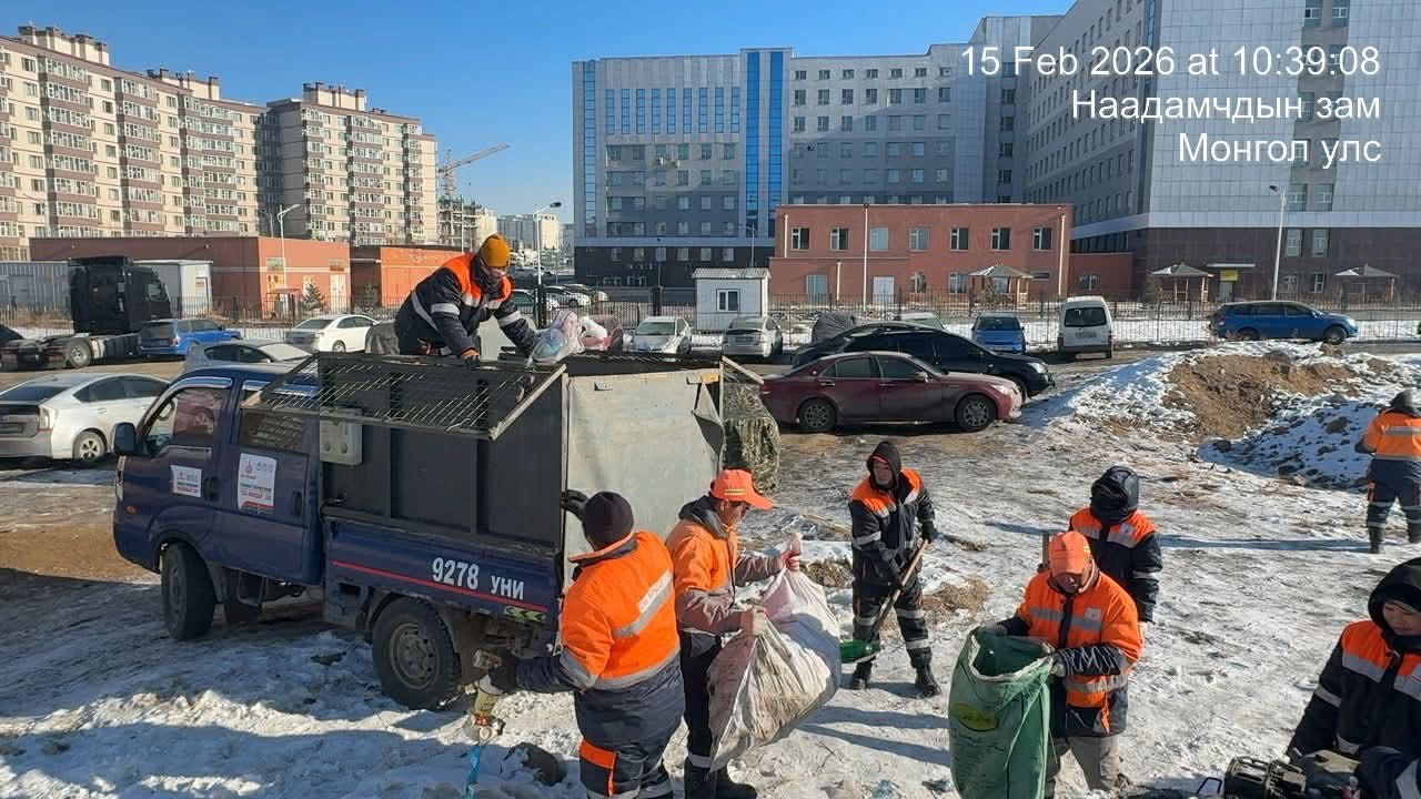 Сар шинийн баярыг угтсан бүх нийтийн их цэвэрлэгээгээр 2514.5 тонн хог хаягдлыг цэвэрлэлээ