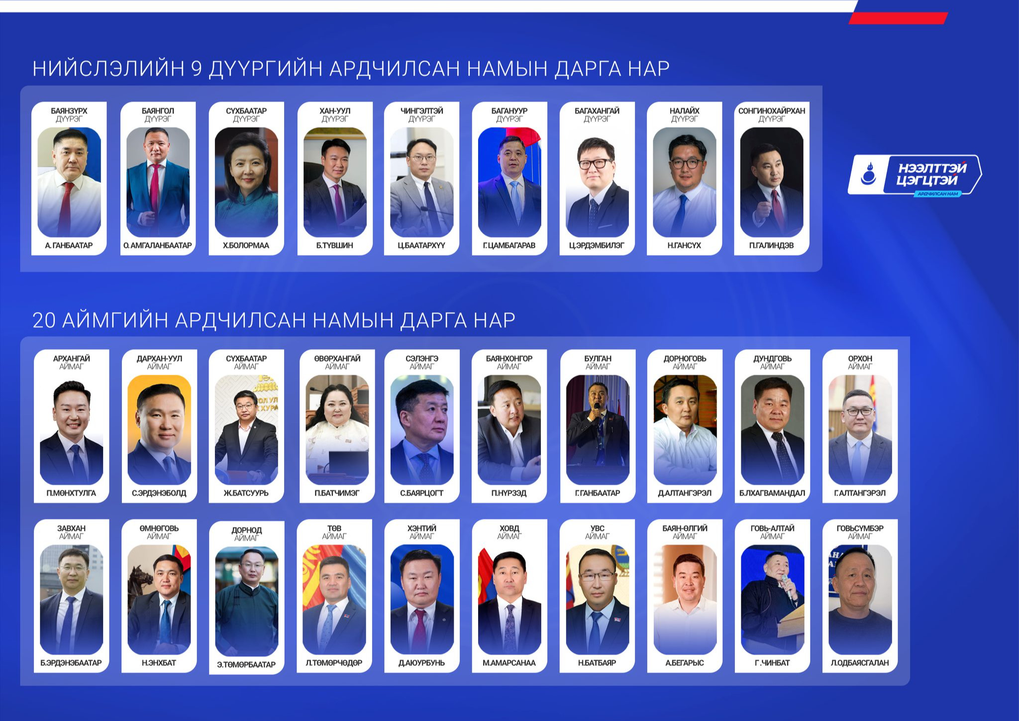 Ардчилсан намын удирдлагыг далаад оныхон авчээ