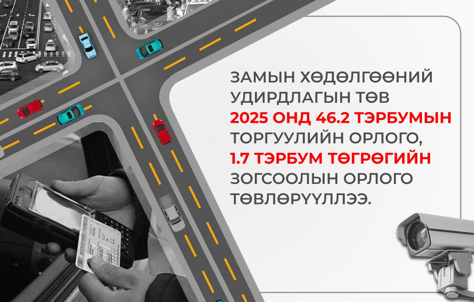 Замын хөдөлгөөний удирдлагын төв өнгөрсөн онд 54 ажил, арга хэмжээг хэрэгжүүлж, гүйцэтгэл дунджаар 95 хувьтай гарчээ